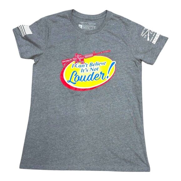 Grunt Style Graphic Tee I Cant Believe Its Not Louder! Rifle Gun Design Gray XL - Picture 1 of 5